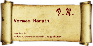 Vermes Margit névjegykártya